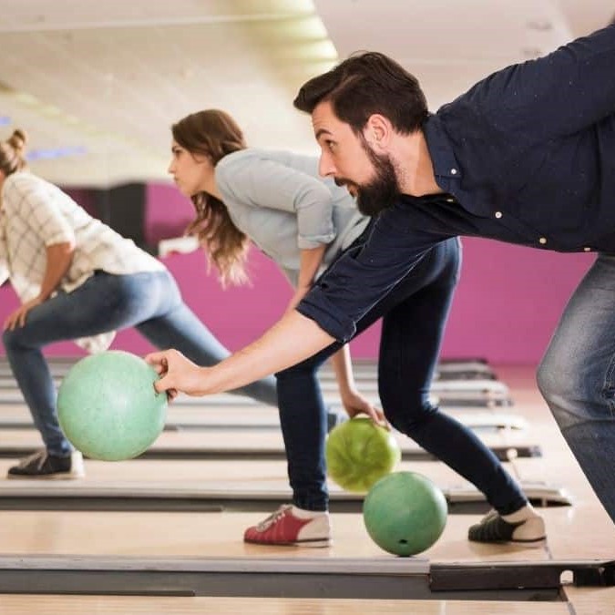 playing bowling