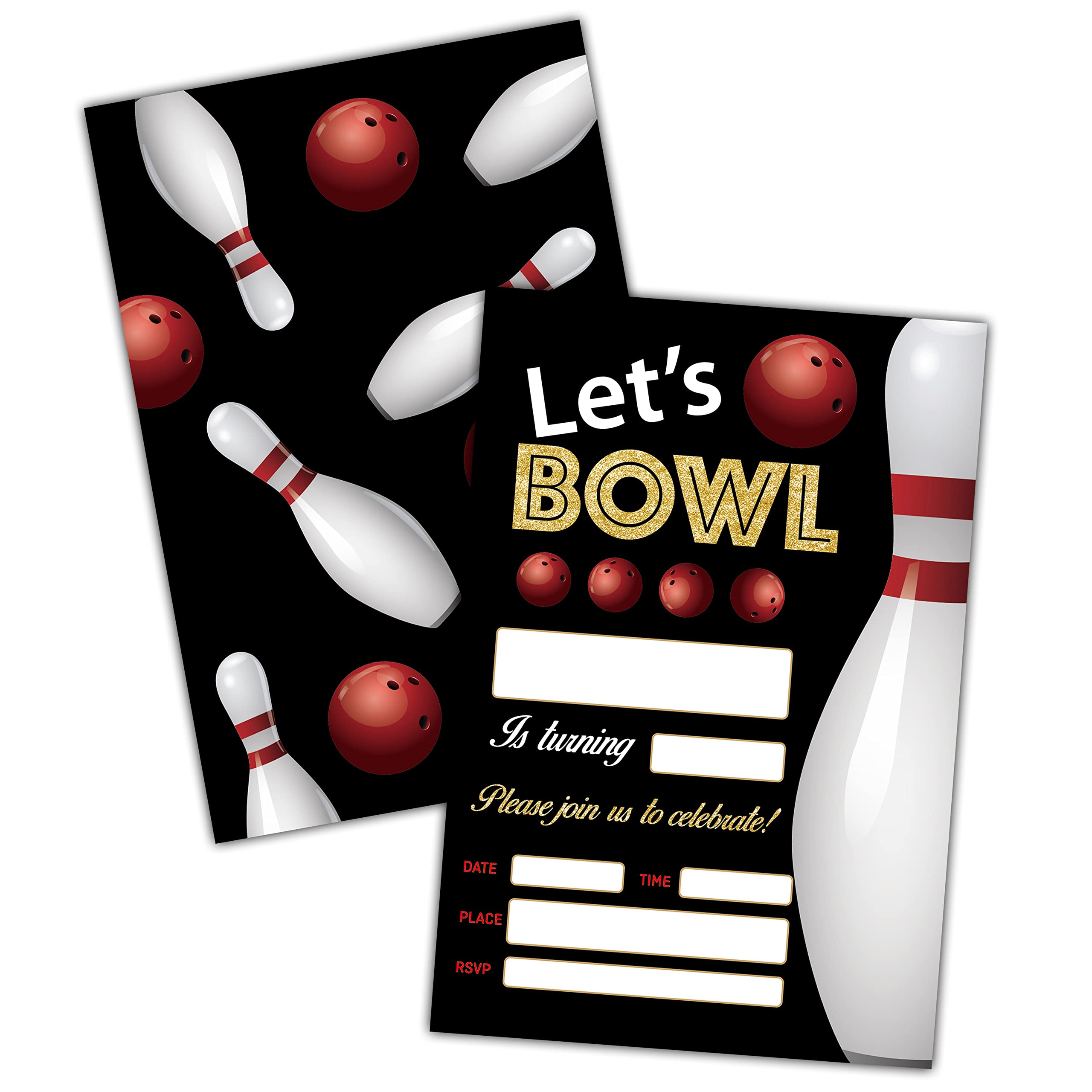 bowling party invitations