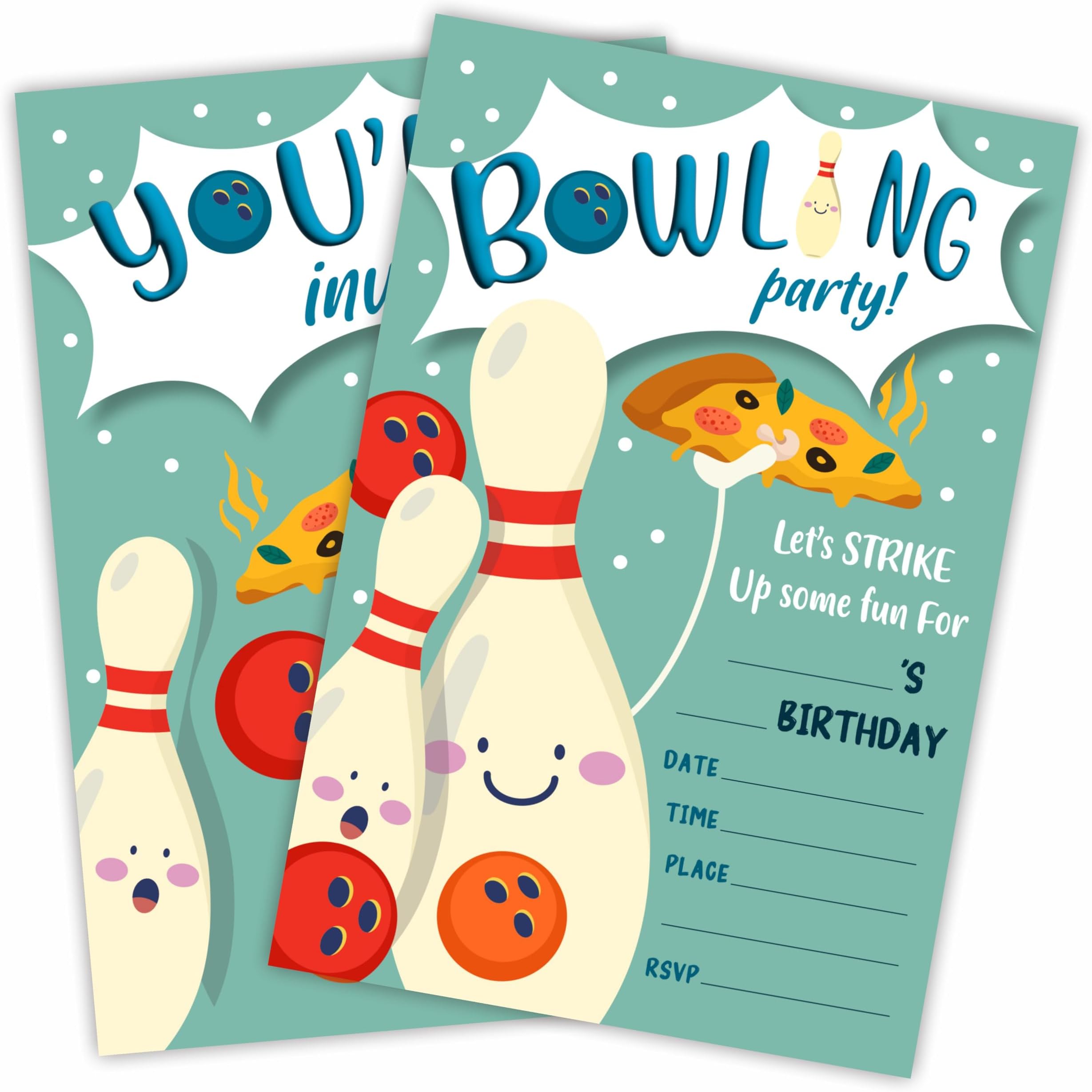 bowling party invitations