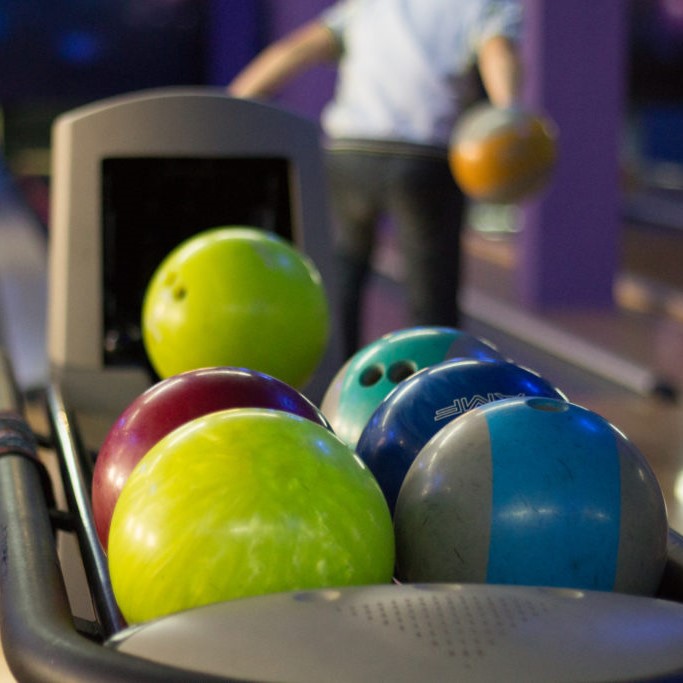 what is a bowling ball made of