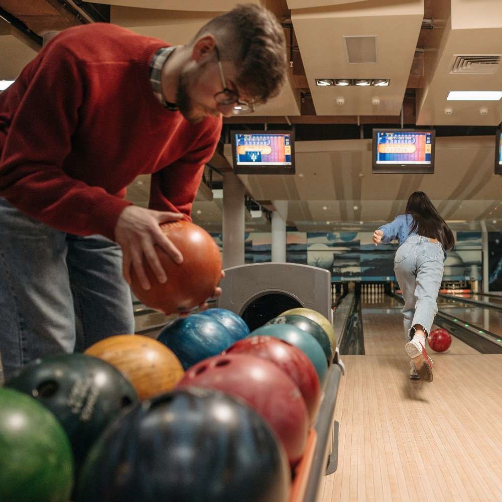 what is a bowling ball made of