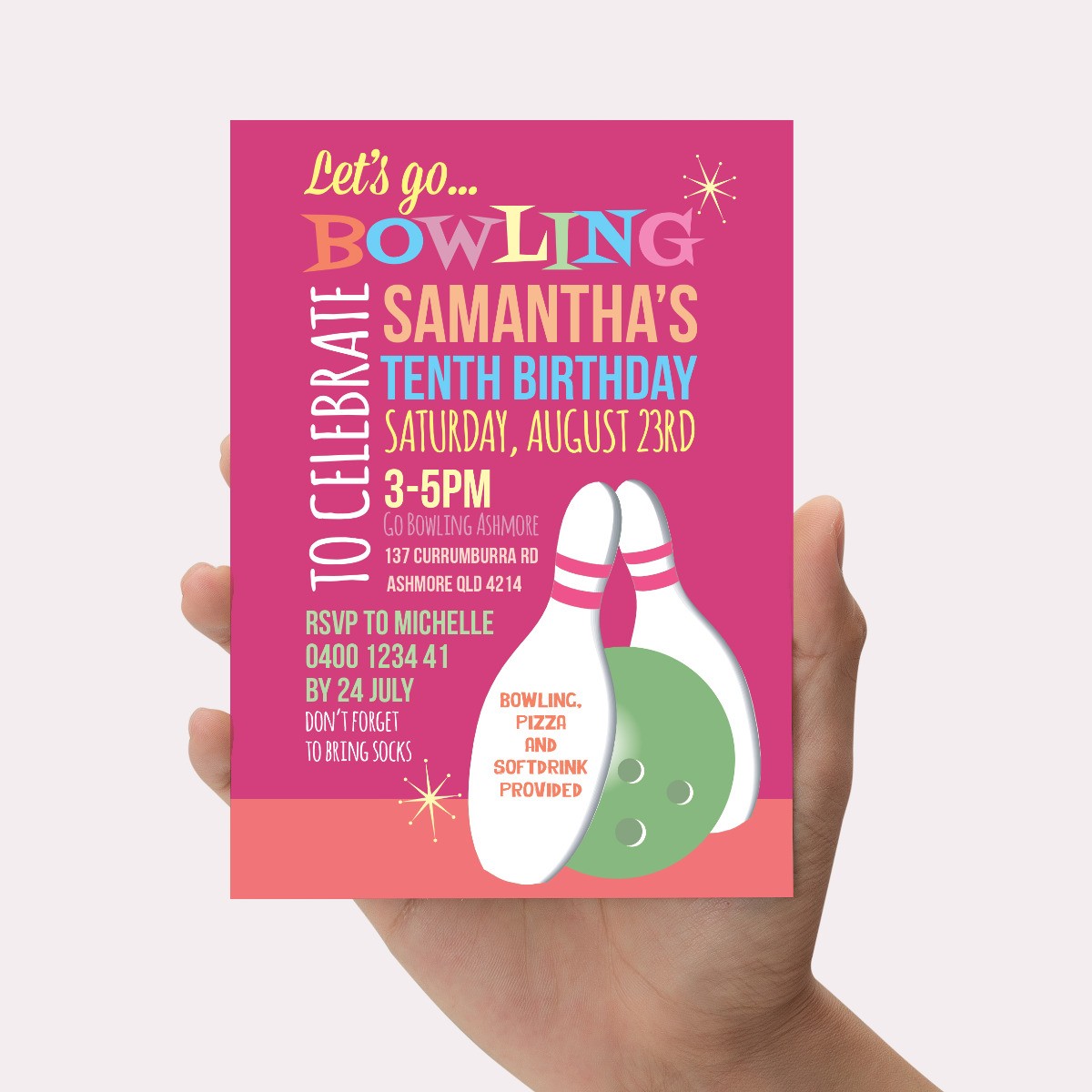 bowling invitation