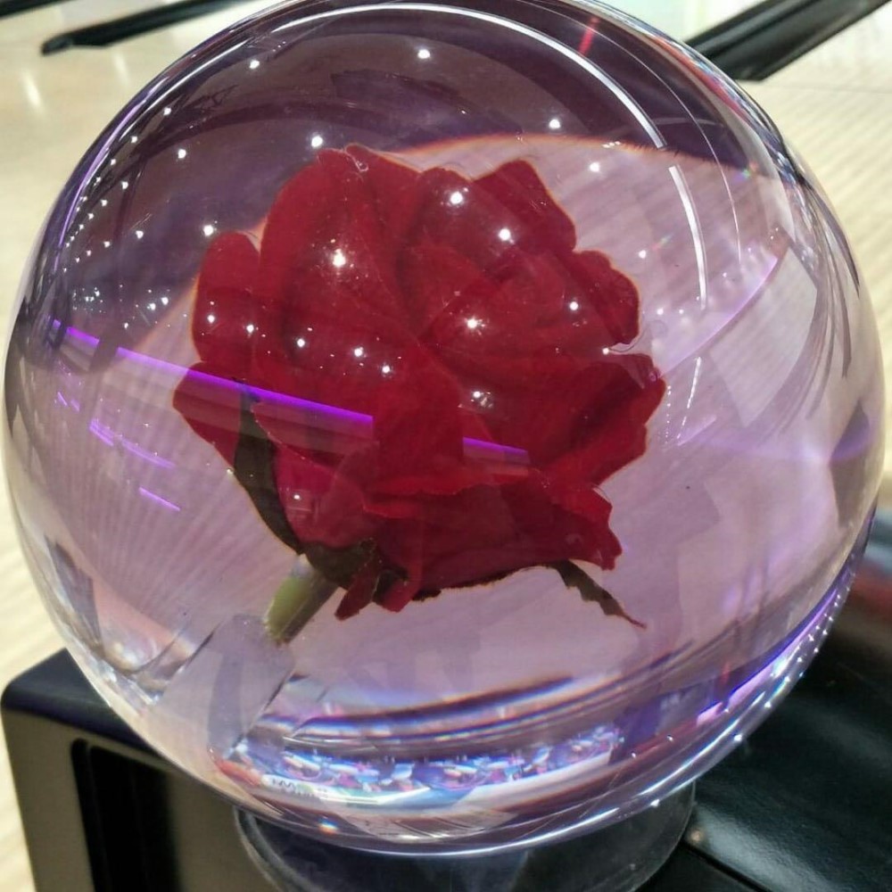 clear bowling ball