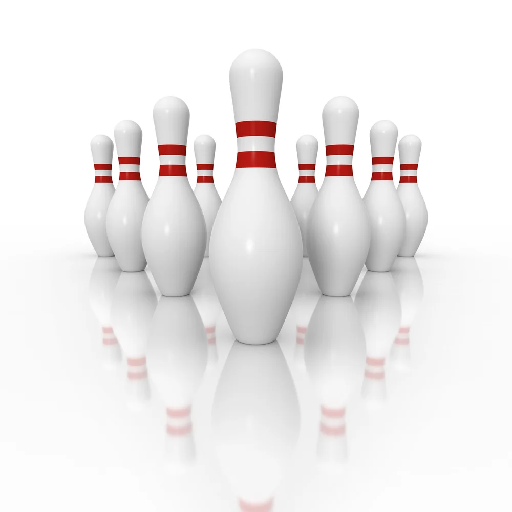 bowling pin setup