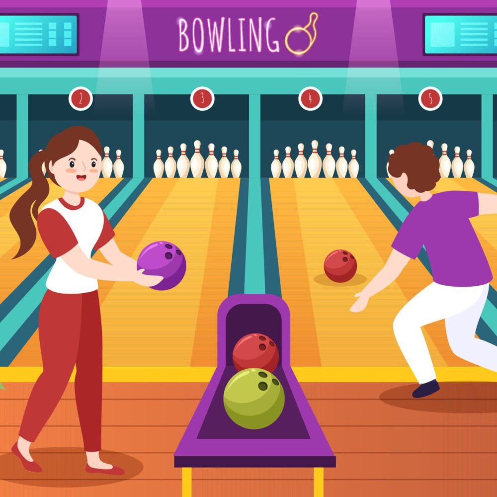 bowling cartoon