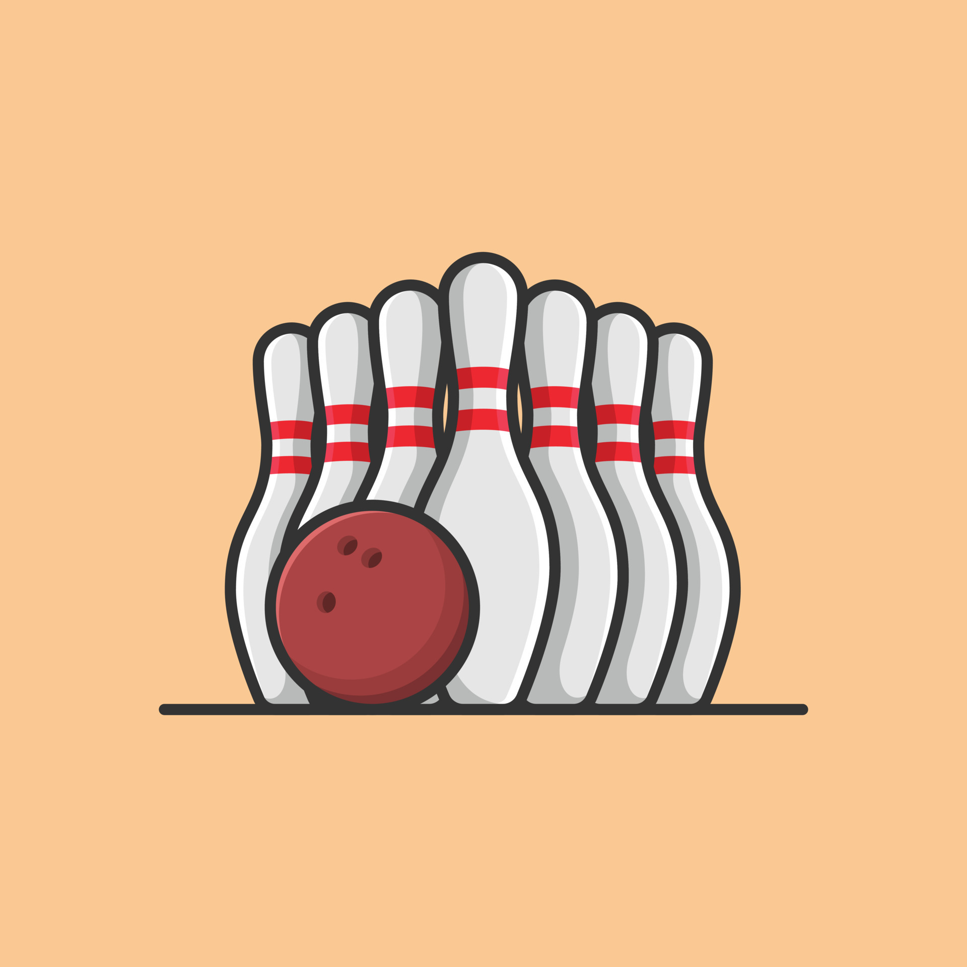 bowling cartoon