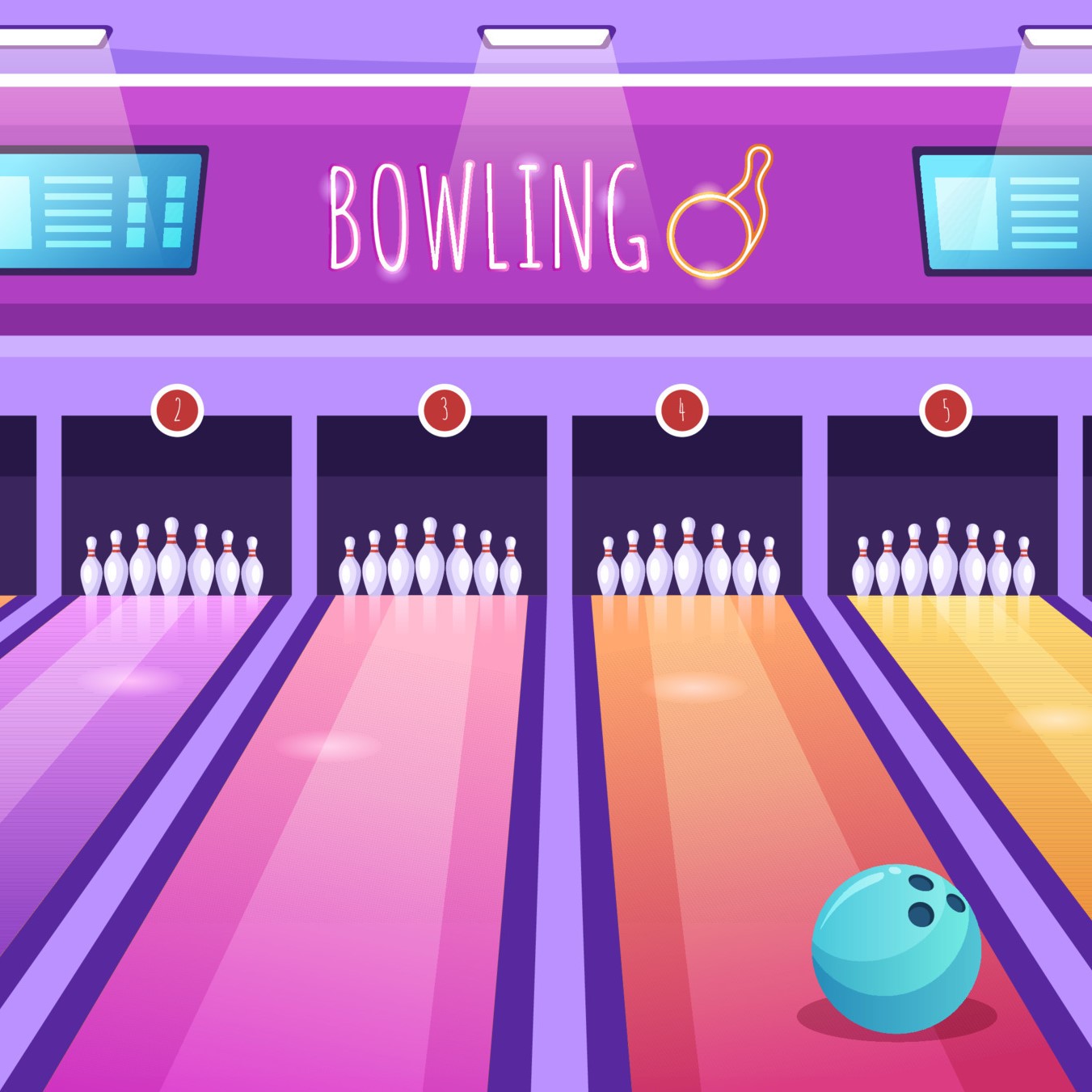 bowling cartoon