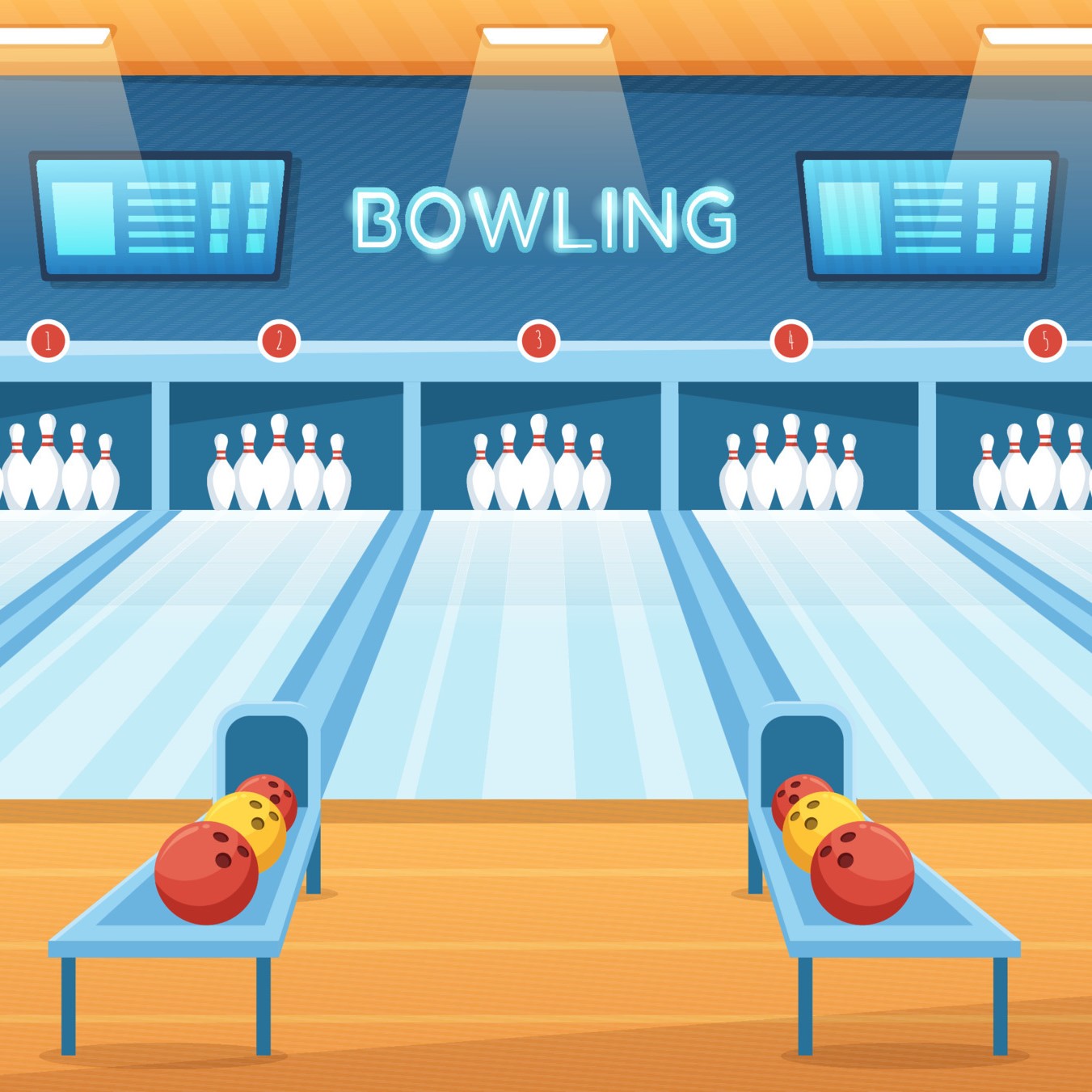 bowling cartoon