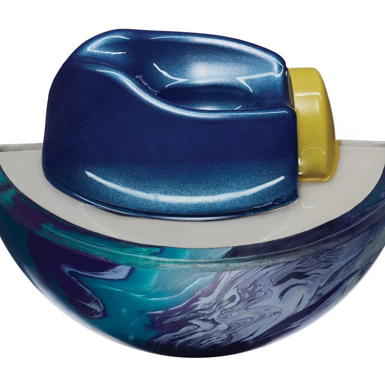 inside of a bowling ball