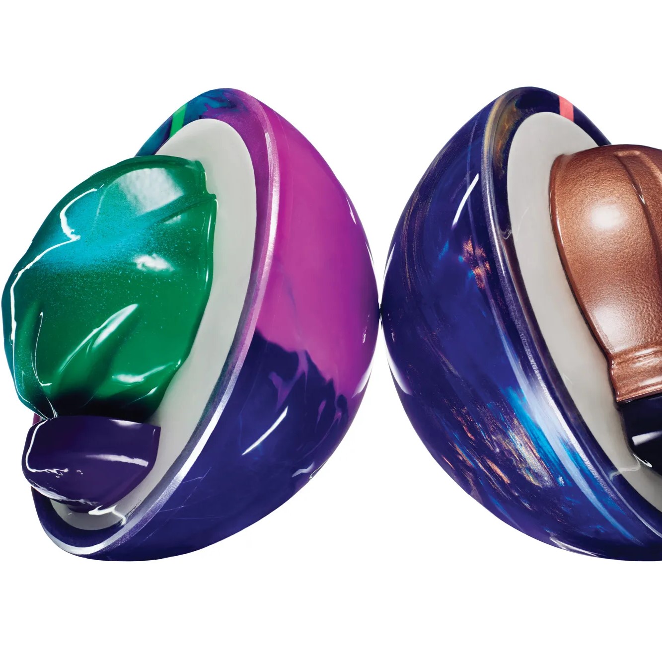 inside of a bowling ball