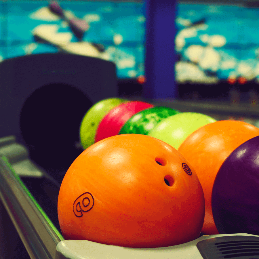 inside of a bowling ball