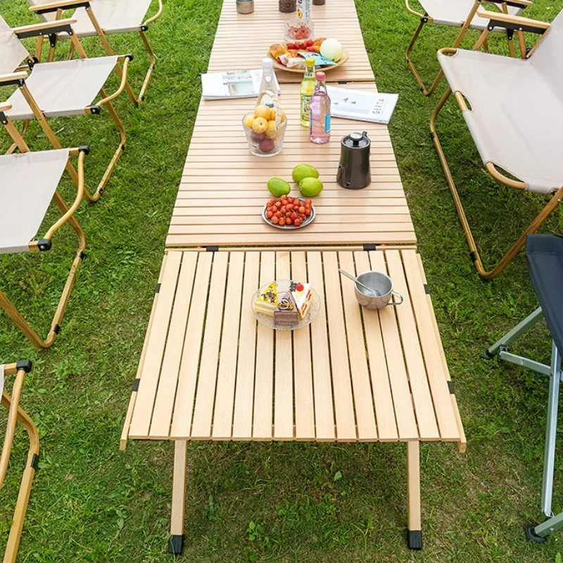 wood picnic table