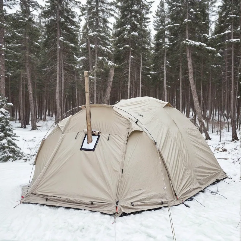 snow camping tent