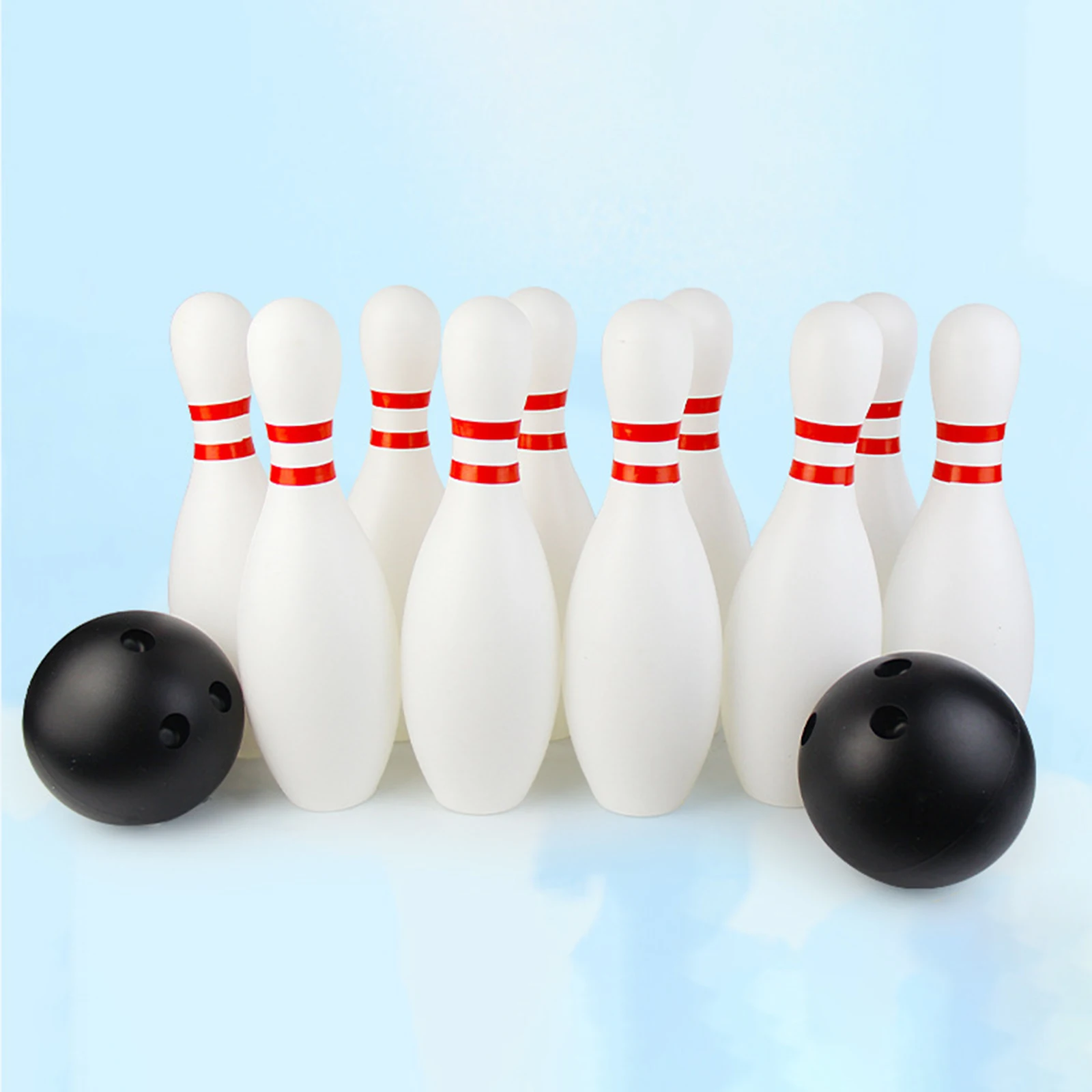 bowling ball and pins
