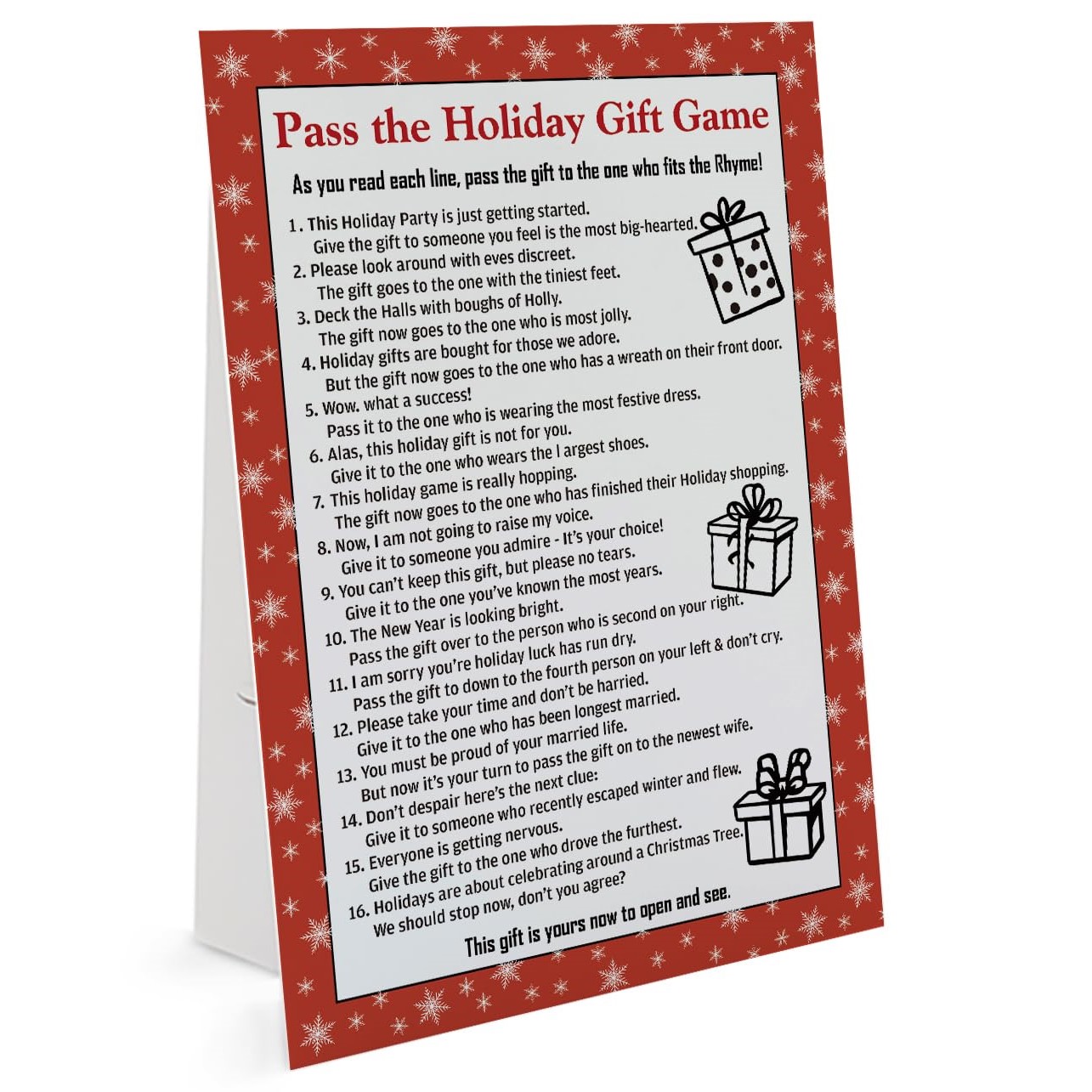 christmas pass the gift game