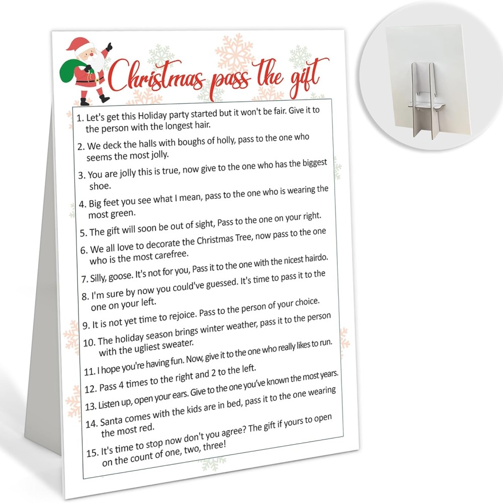 christmas pass the gift game