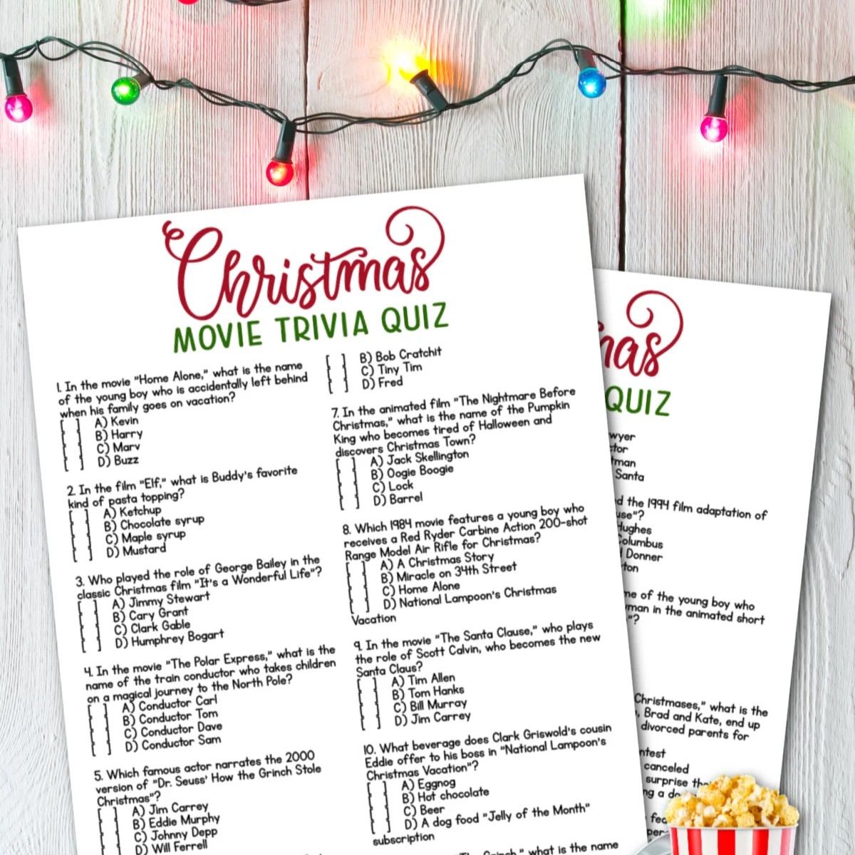 christmas movie trivia game