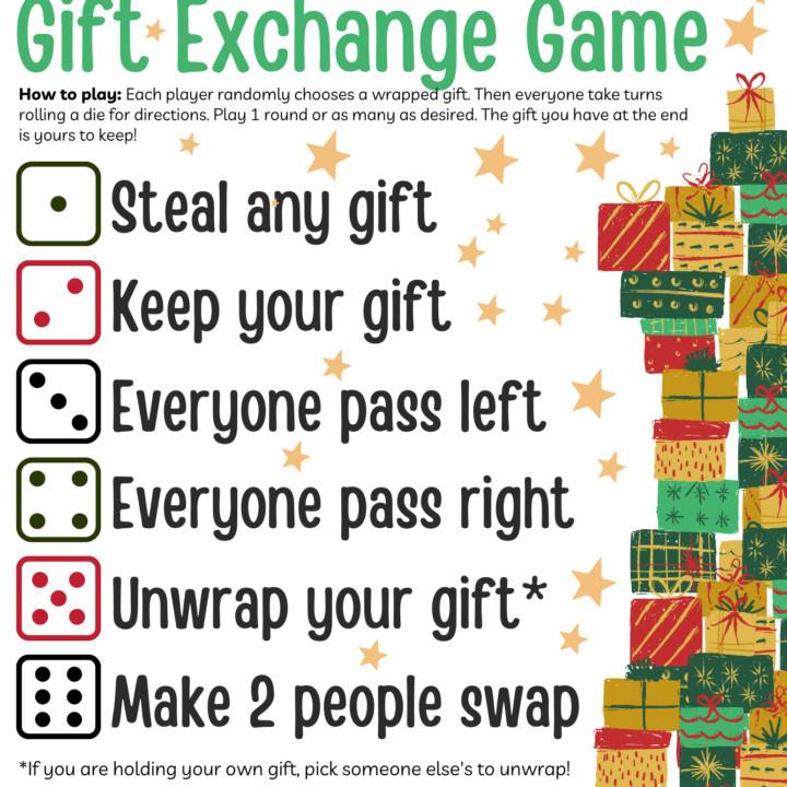 christmas gift exchange dice game
