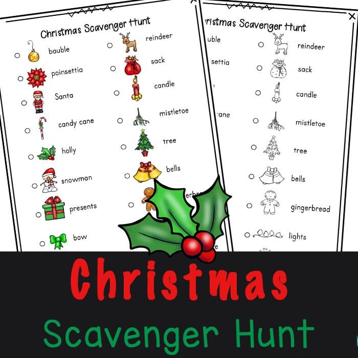 christmas scavenger hunt game