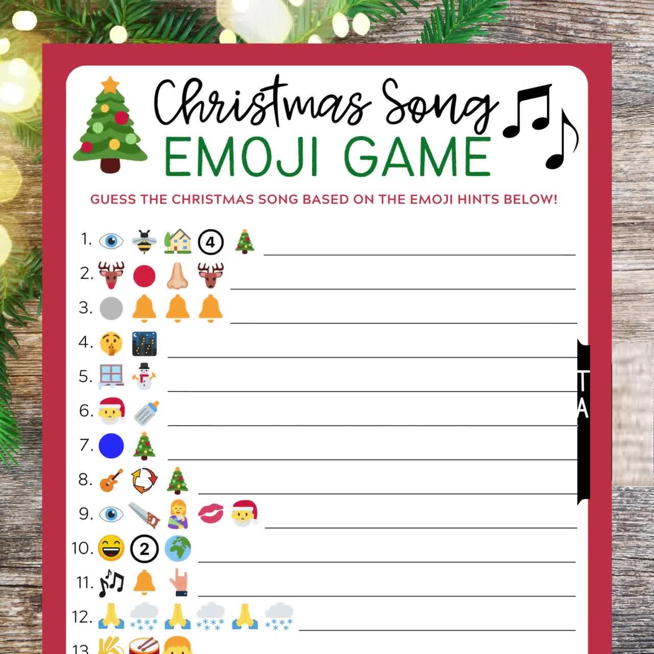 christmas song game