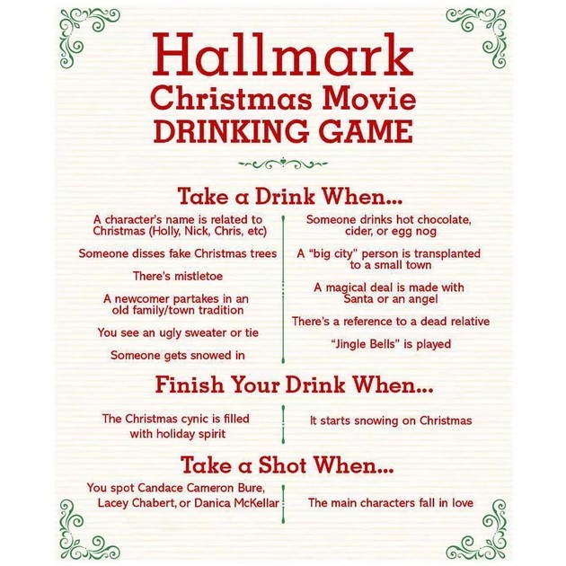 christmas movie drinking game