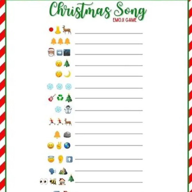 christmas song emoji game