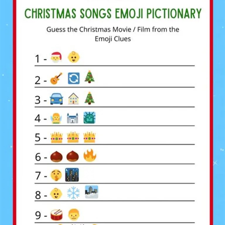 christmas song emoji game