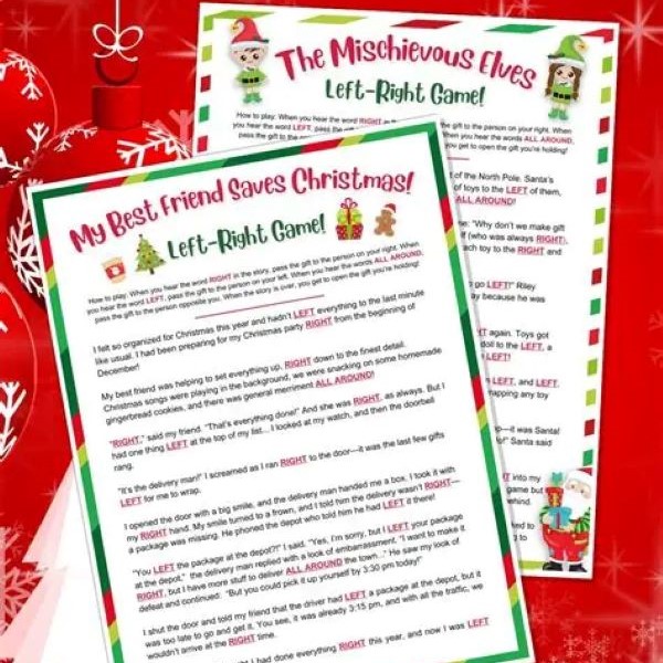 christmas left right game