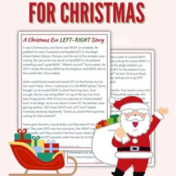left right christmas story game
