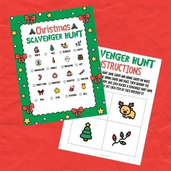 christmas scavenger hunt game