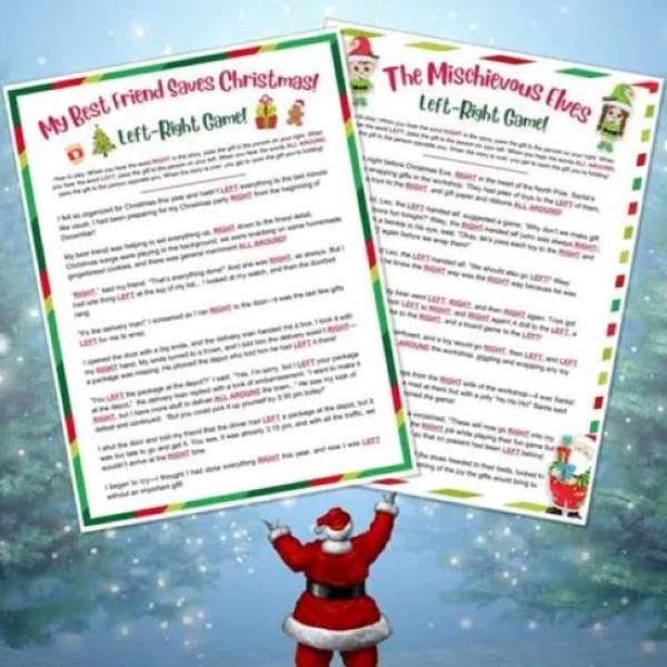 left right christmas game