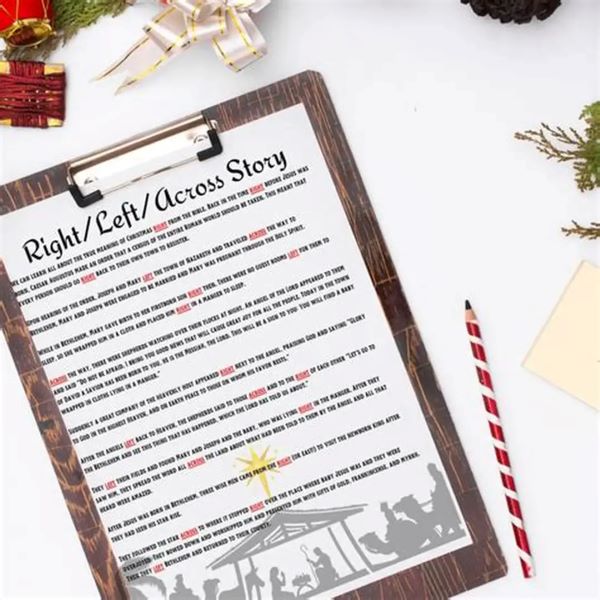 right left christmas story game