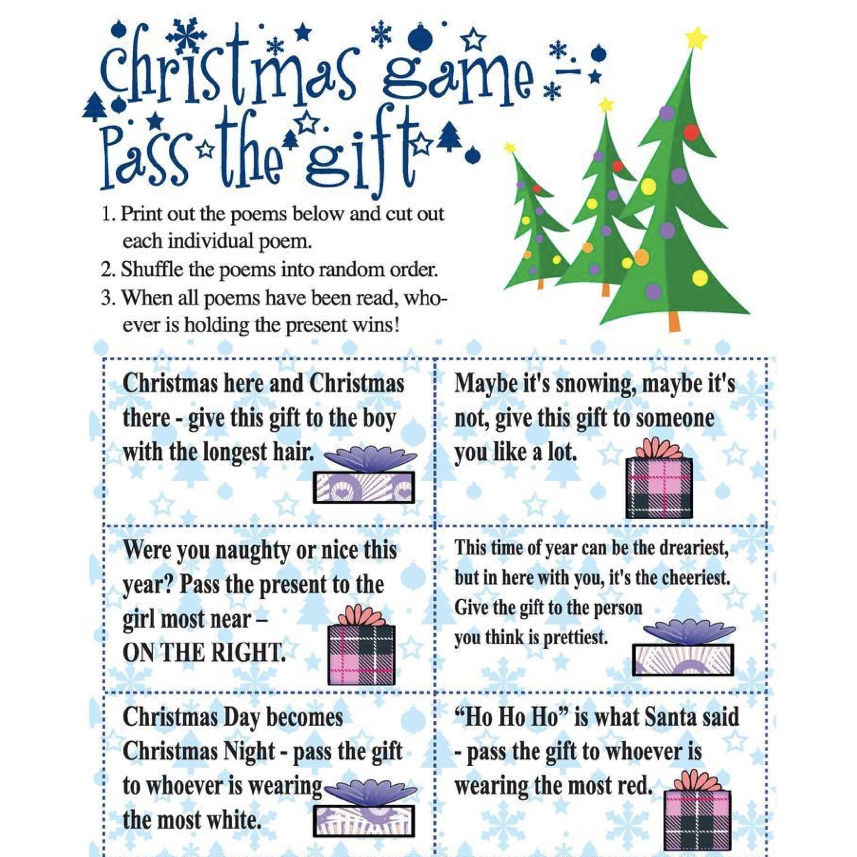 pass the gift christmas game