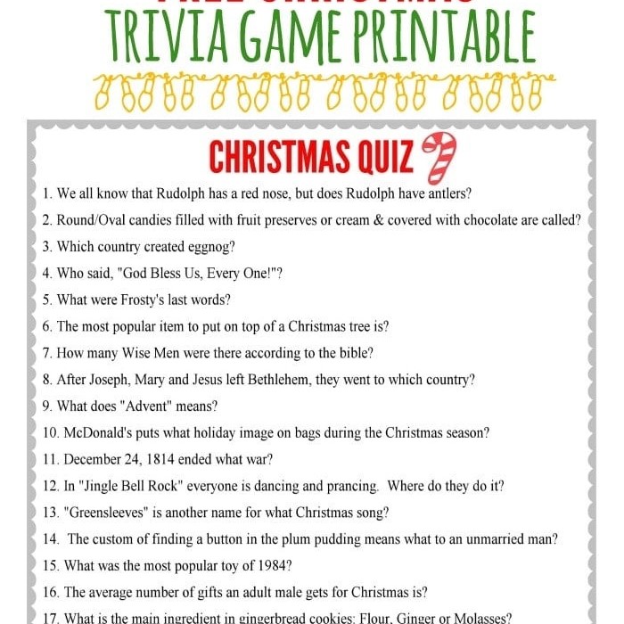 christmas trivia game