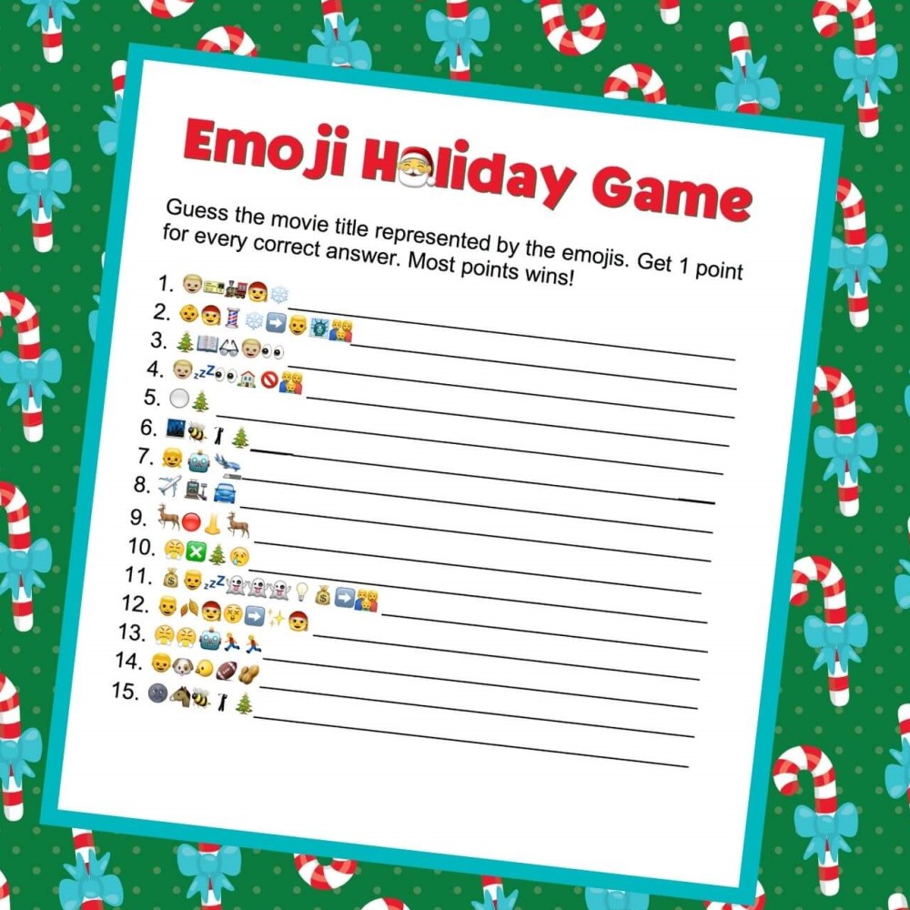 christmas song emoji game with answers