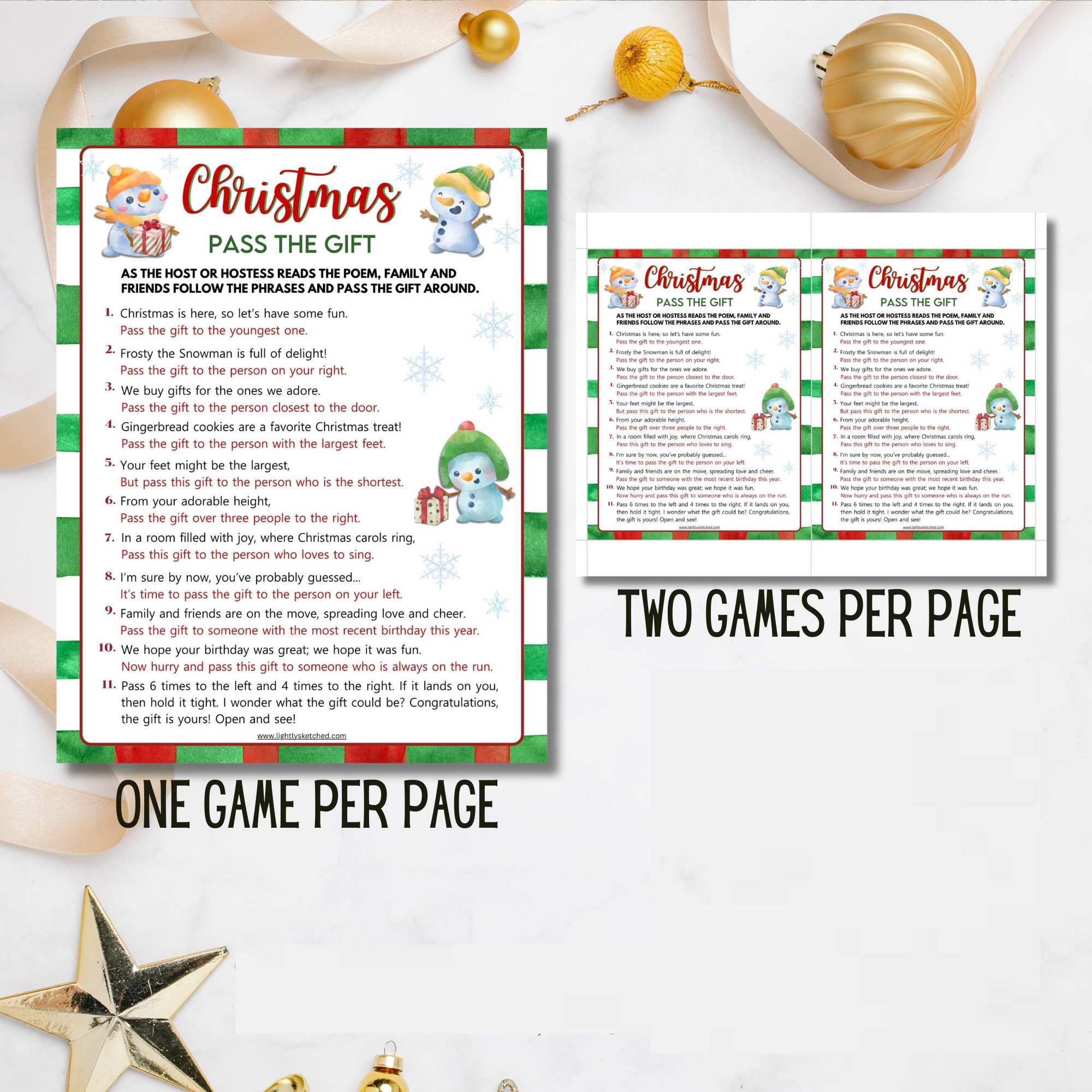 pass the gift christmas game
