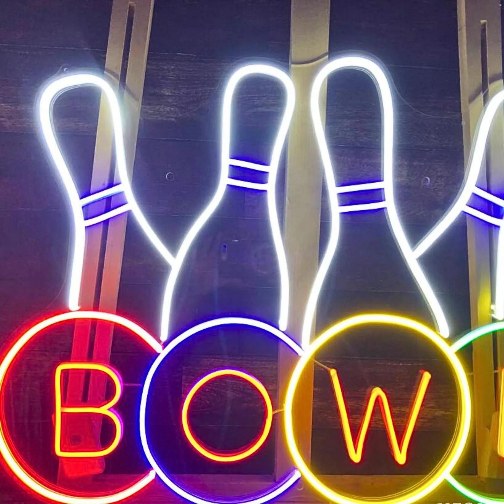 neon bowling