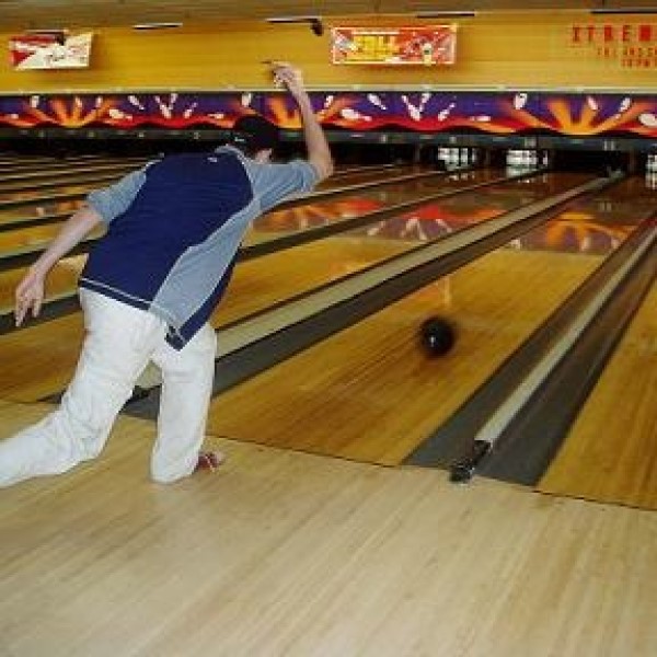 bowling ball moving