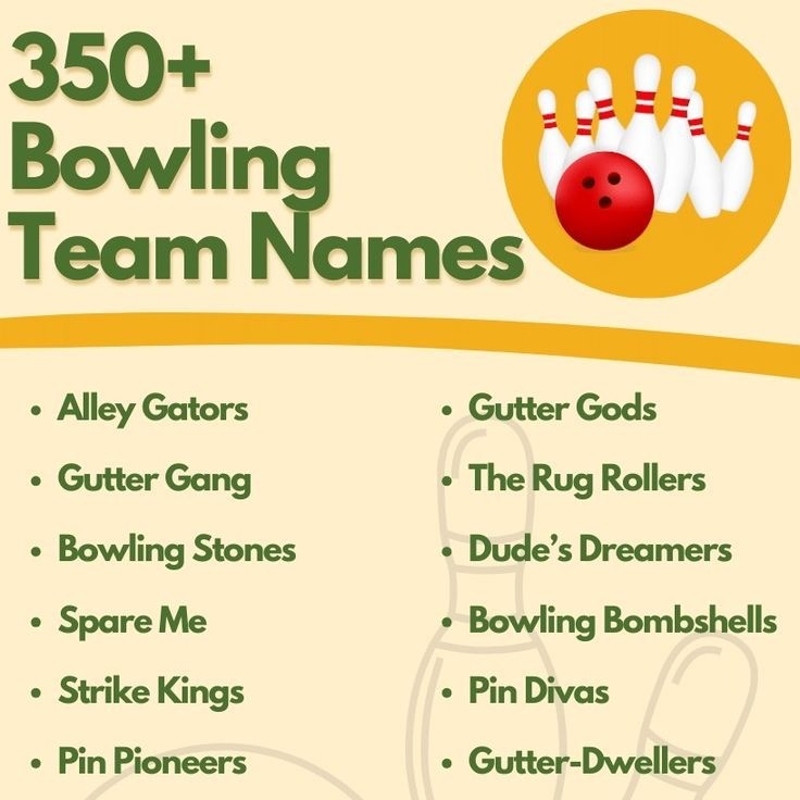 catchy funny bowling team names