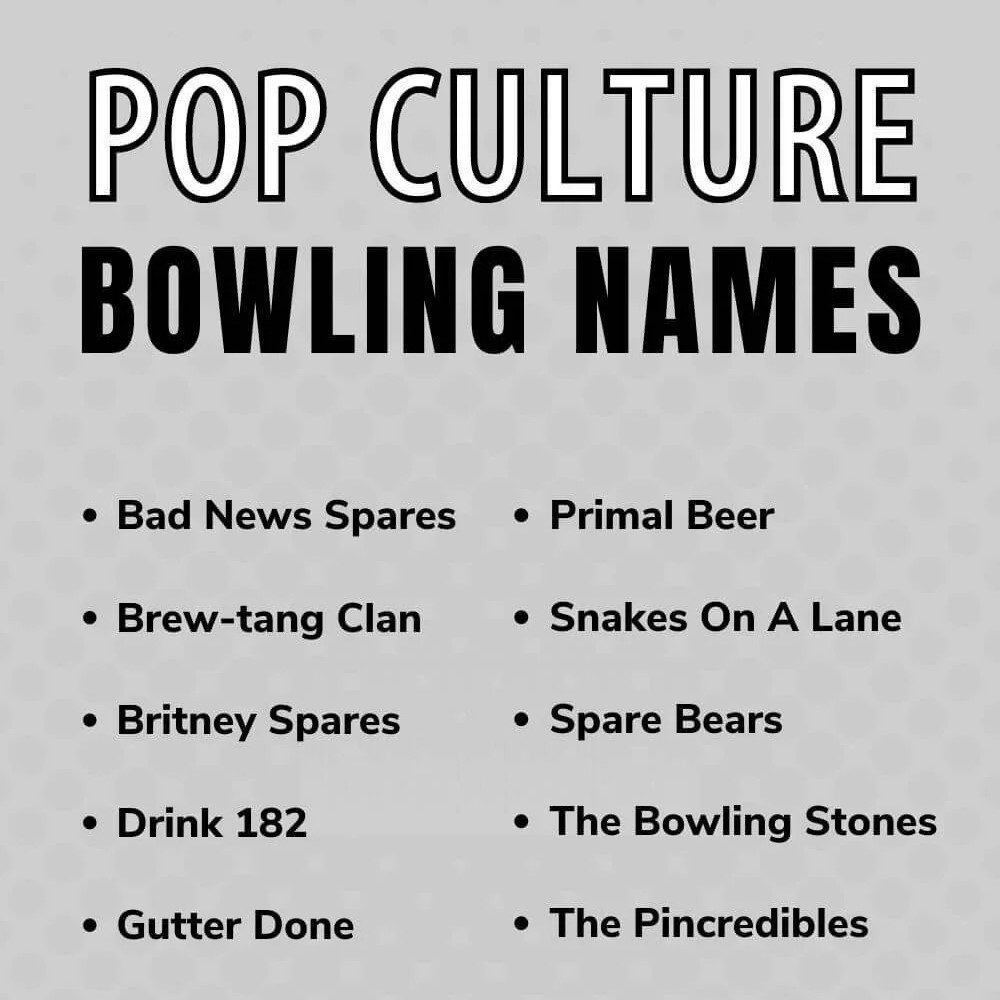 catchy funny bowling team names