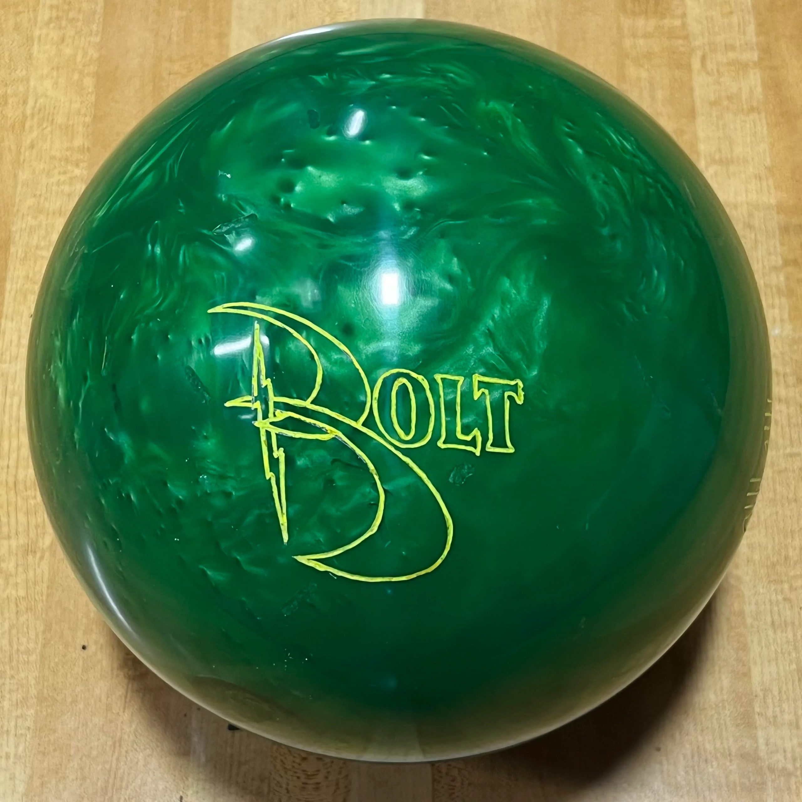 green bowling ball