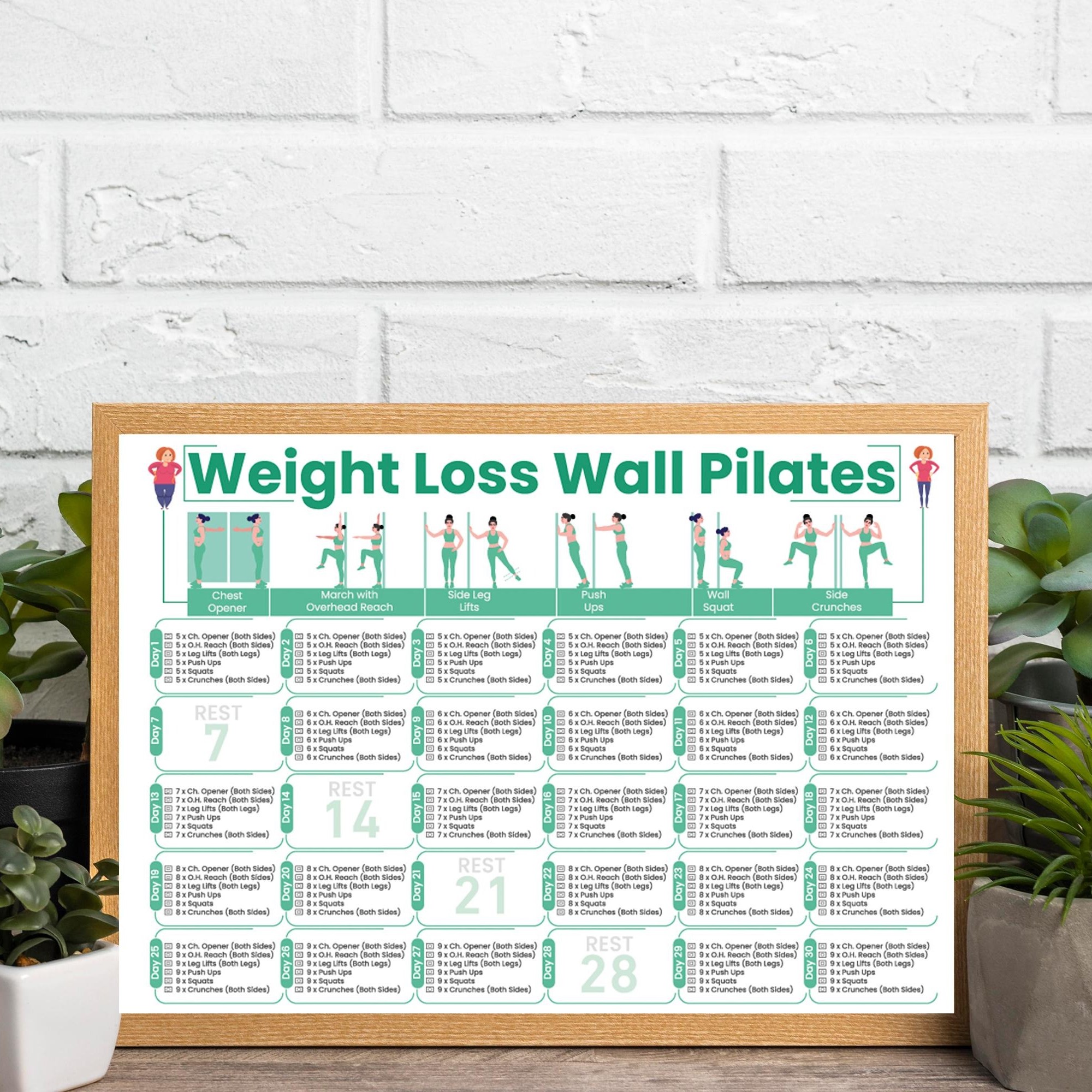 wall pilates chart