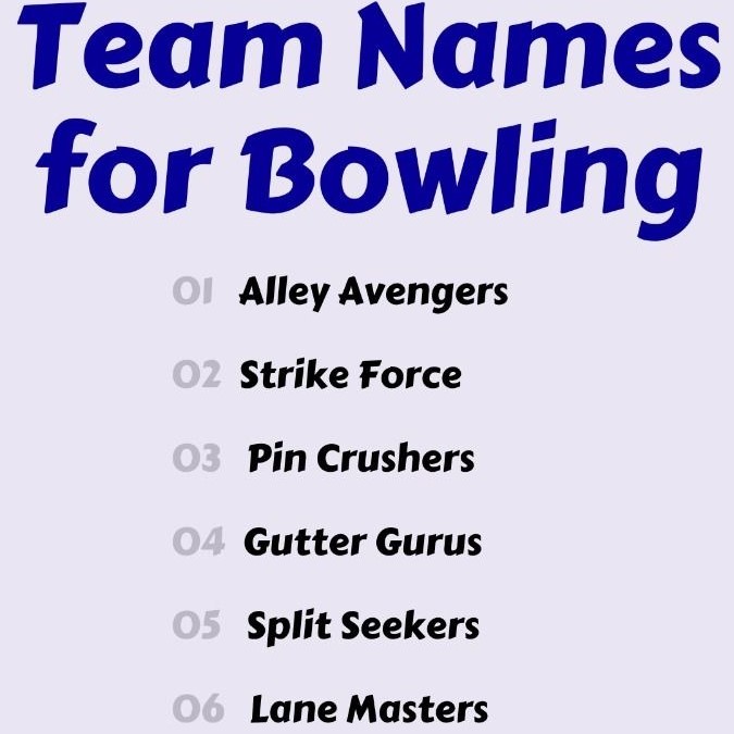 catchy funny bowling team names
