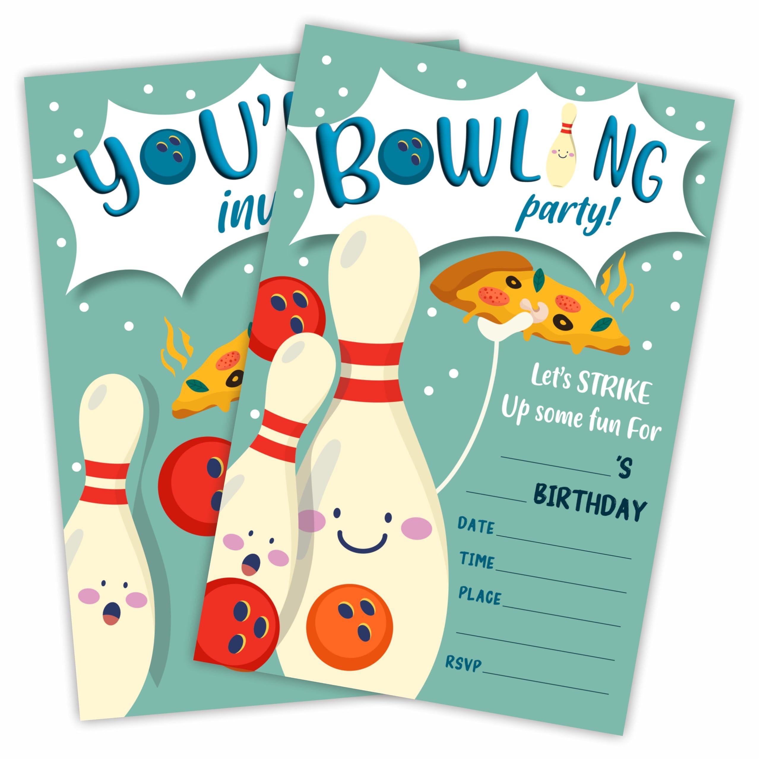 bowling birthday invitations