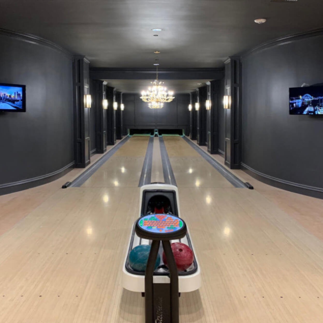 a bowling alley