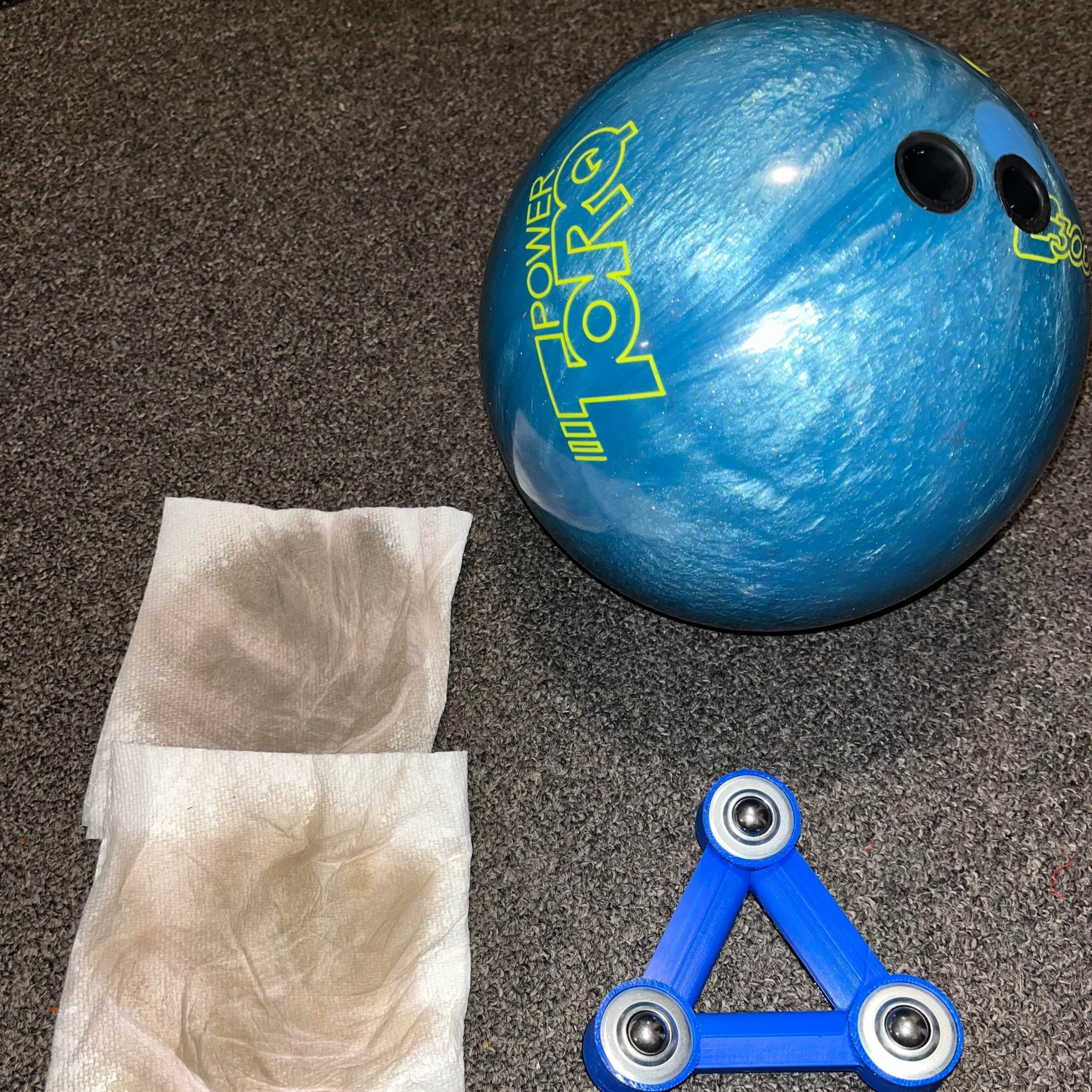 clean bowling ball