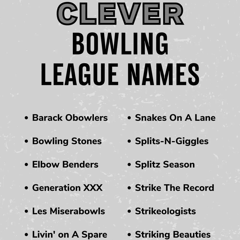 best bowling team names
